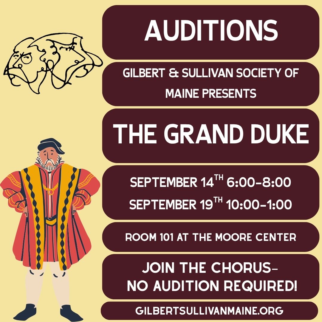 Auditions for GSSME’s 2027 production of ‘The Grand Duke’!